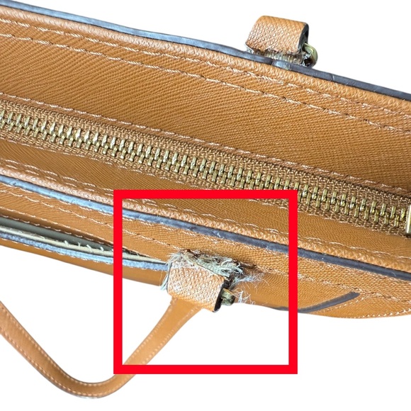 Lauren Ralph Lauren
Clare Cross Hatch Leather Slim Tan Brown Gold - Picture 7 of 8